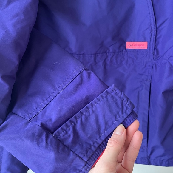 Vintage Columbia pullover Anorak neon hooded ski jacket shell pockets - Picture 8 of 14